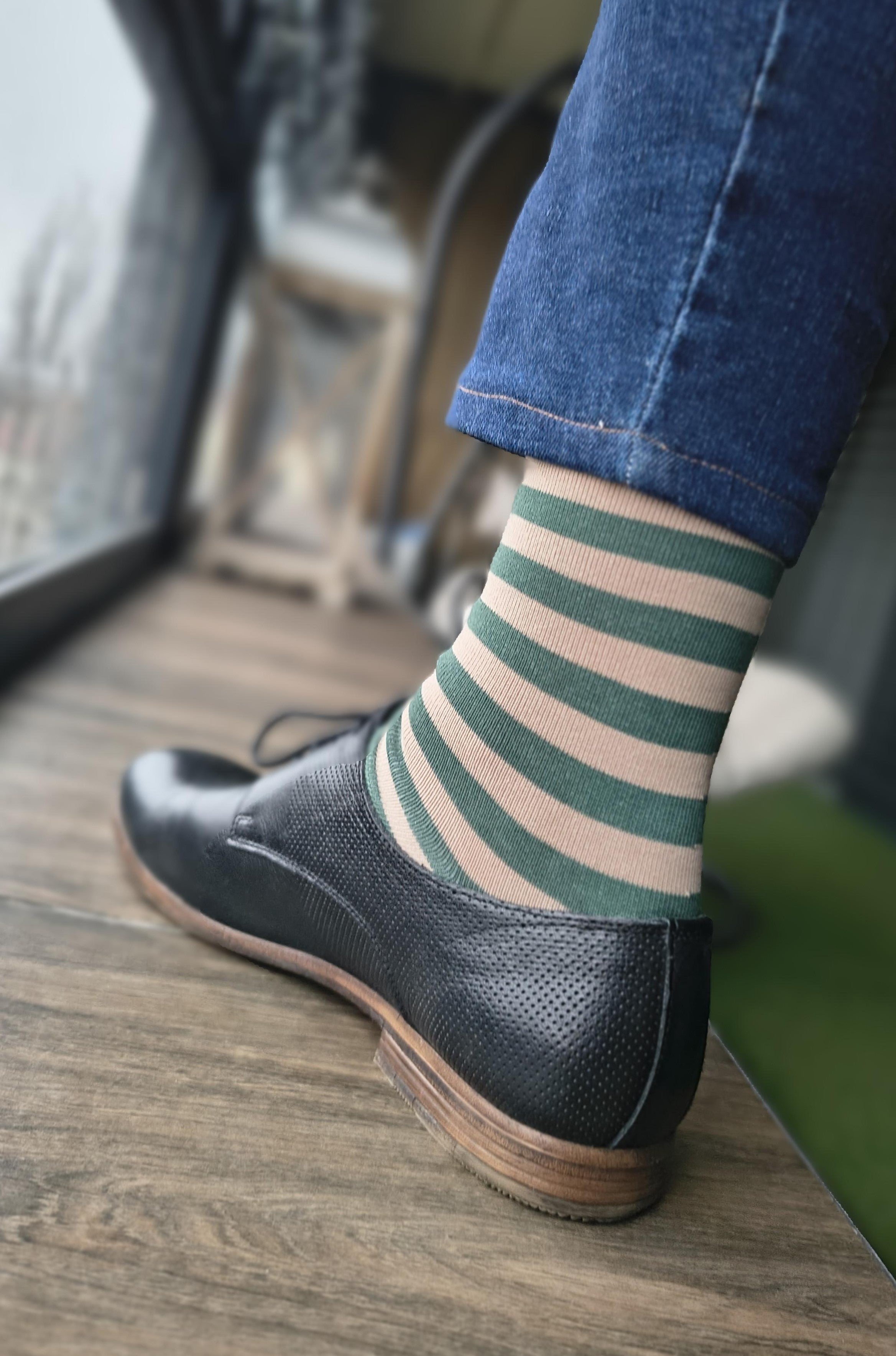 Čarape green stripes