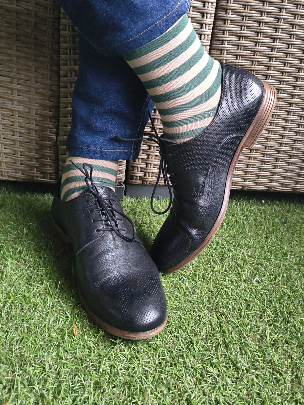 Čarape green stripes